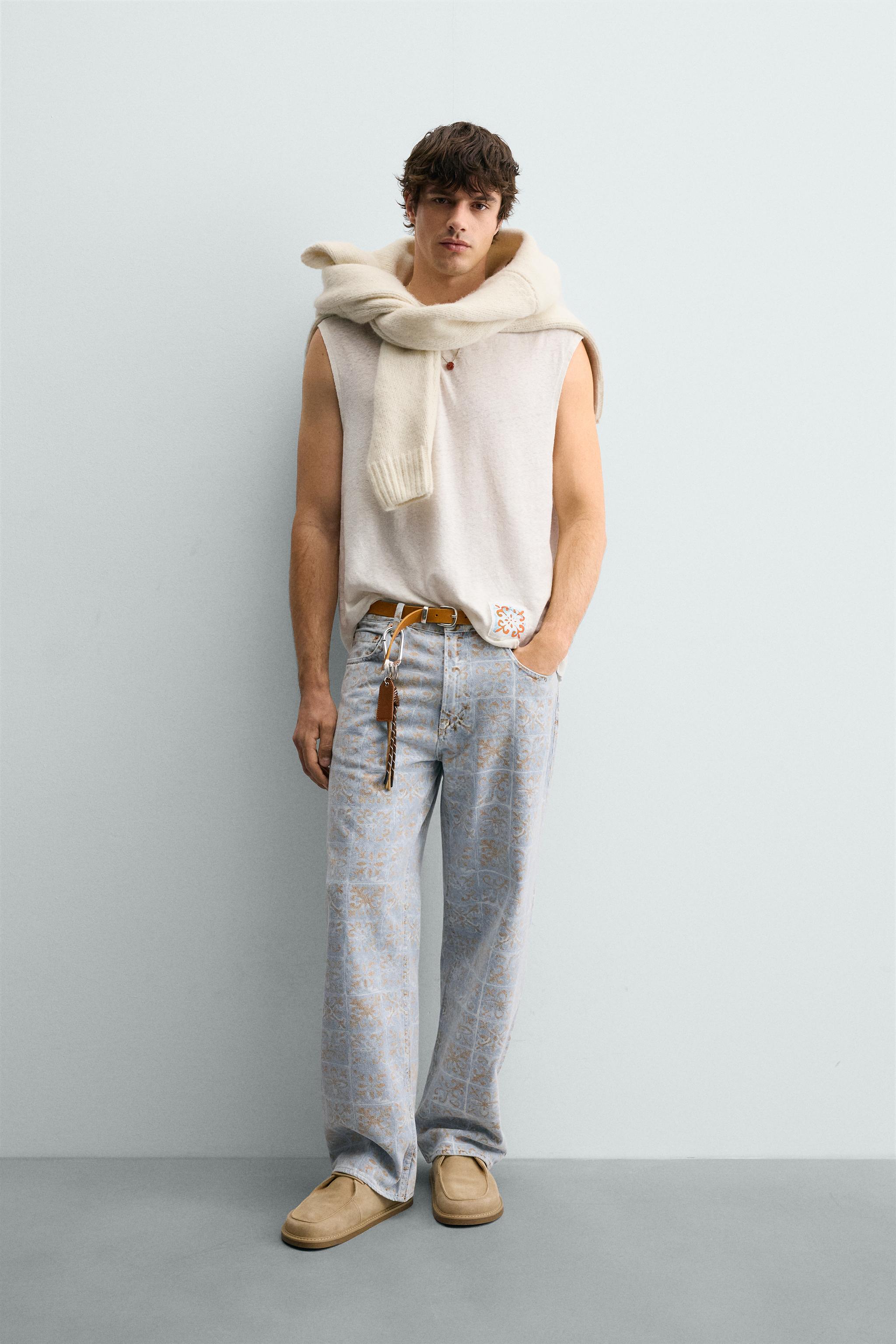 COTTON-LINEN PATCH TANK TOP